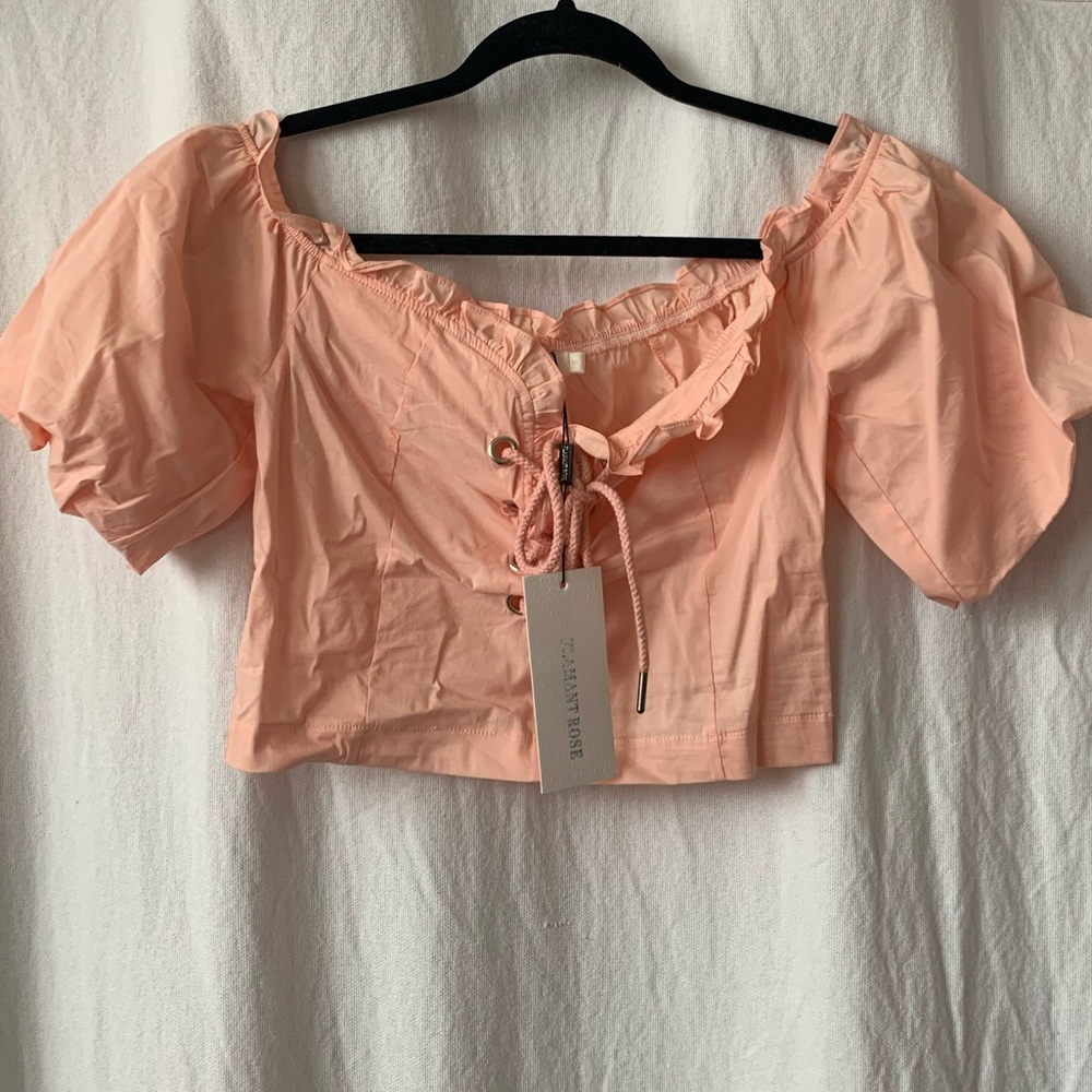 Flamant Rose Light pink Crop Top
